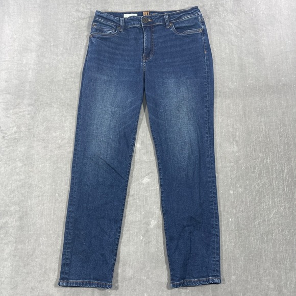 Kut From The Kloth Womens Size 8 Dark Wash Straight‎ Leg Denim Jeans - Picture 2 of 9